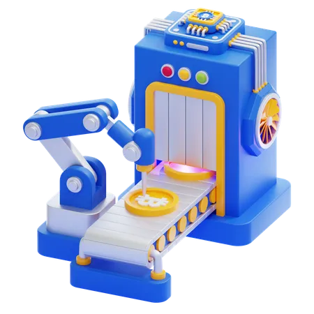 Bitcoin Conveyor  3D Icon