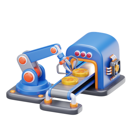 Bitcoin Conveyor  3D Icon