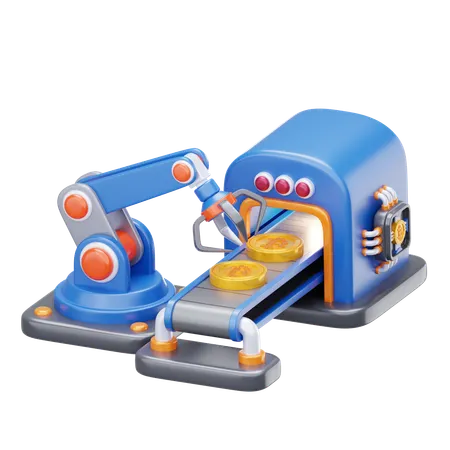 Bitcoin Conveyor  3D Icon