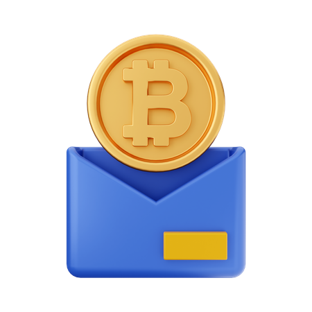 Correo bitcoin  3D Icon