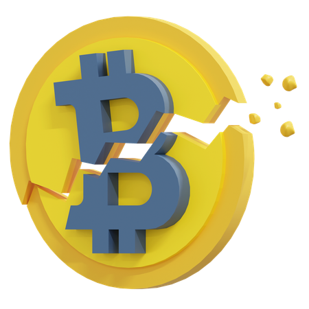 Bitcoin-Absturz  3D Icon