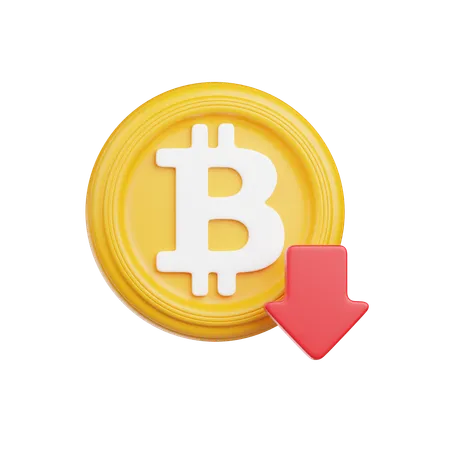 ビットコイン暴落  3D Icon