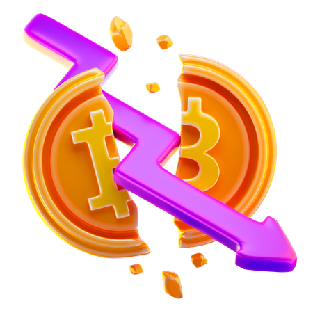 Bitcoin Crash  3D Icon