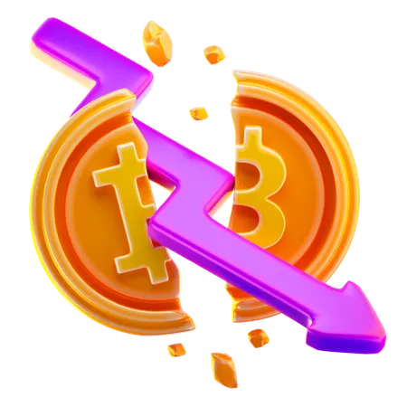 Bitcoin Crash  3D Icon