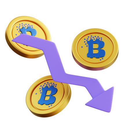 Bitcoin Crash  3D Icon