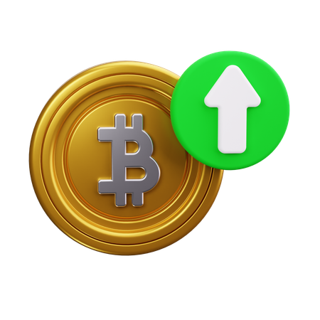 Crescimento do bitcoin  3D Icon