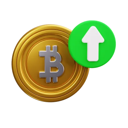 Crescimento do bitcoin  3D Icon