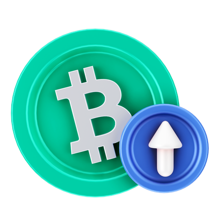 Crescimento do bitcoin  3D Icon