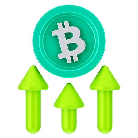 Crescimento do bitcoin  3D Icon