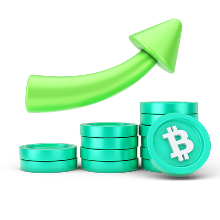 Crescimento do bitcoin  3D Icon