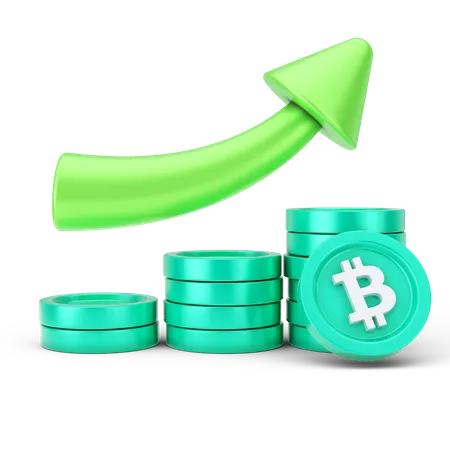 Crescimento do bitcoin  3D Icon