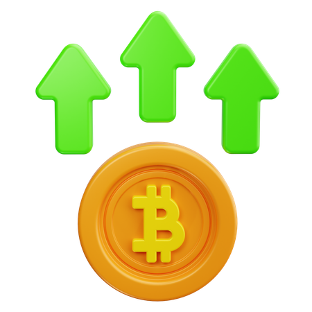 Crescimento do bitcoin  3D Icon