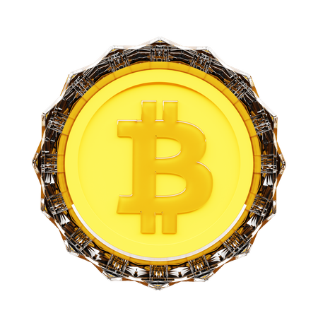 Criptomoneda bitcoin  3D Illustration