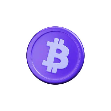 Moeda criptográfica Bitcoin  3D Icon