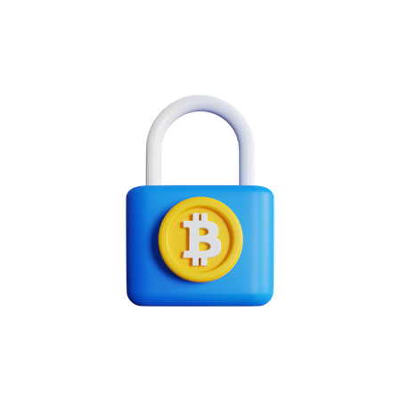 Bitcoin criptografado  3D Icon