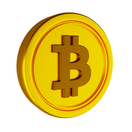 Moeda criptográfica Bitcoin  3D Icon