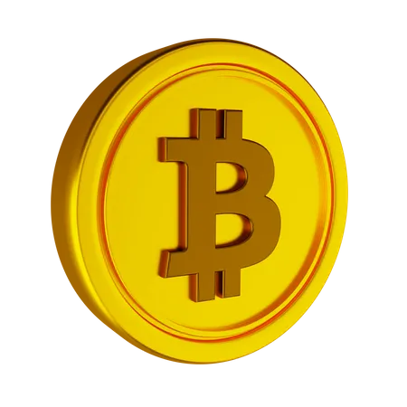 Moeda criptográfica Bitcoin  3D Icon