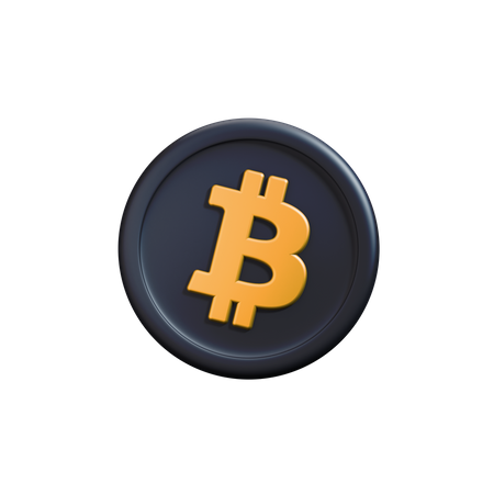 Moneda criptográfica Bitcoin  3D Icon