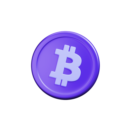 Moneda criptográfica Bitcoin  3D Icon