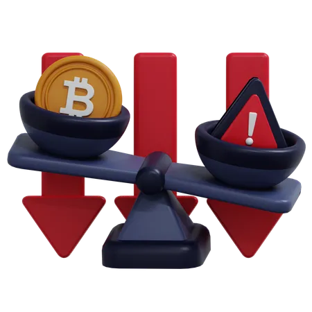 ビットコイン危機  3D Icon