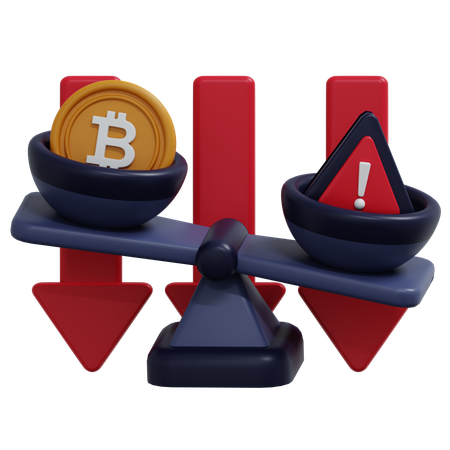 Bitcoin crisis  3D Icon