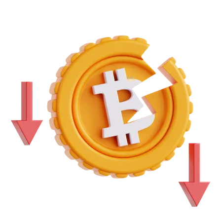 Bitcoin Crisis  3D Icon