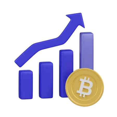 Croissance des bitcoins  3D Icon