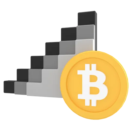 Croissance des bitcoins  3D Icon
