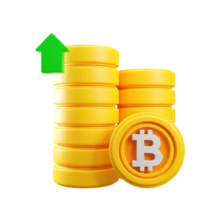 Croissance des bitcoins  3D Icon