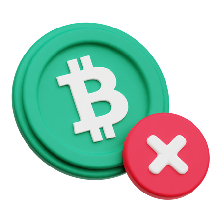ビットコインクロス  3D Icon