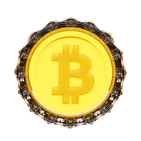 Bitcoin-Krypto  3D Illustration