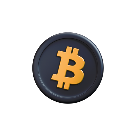 Bitcoin crypto coin  3D Icon