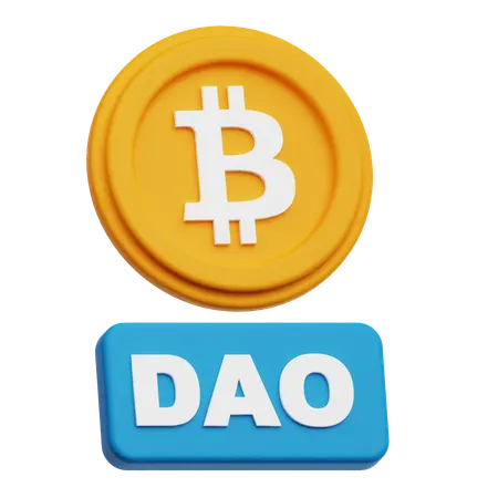 Bitcoin Dao  3D Icon