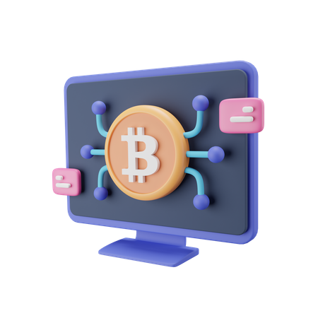 Bitcoin Dashboard 3D Illustration