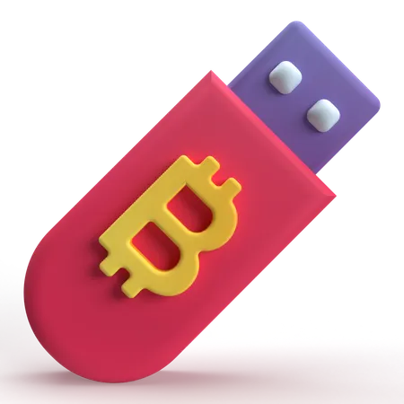 Bitcoin Data  3D Icon