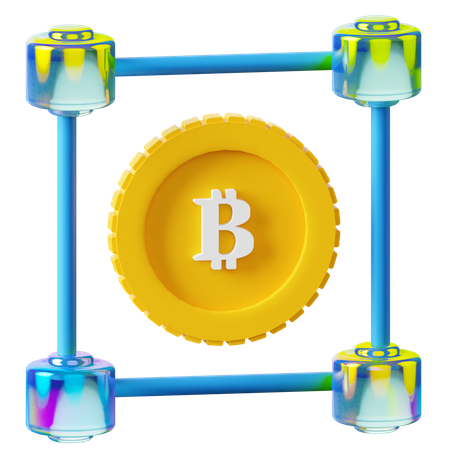 Bitcoin Data Server  3D Icon