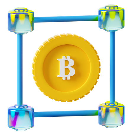 Bitcoin Data Server 3D Icon
