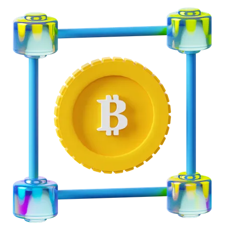 Bitcoin Data Server 3D Icon