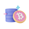 cryptocurrency database 3d illustration