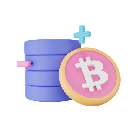 Bitcoin Database  3D Icon