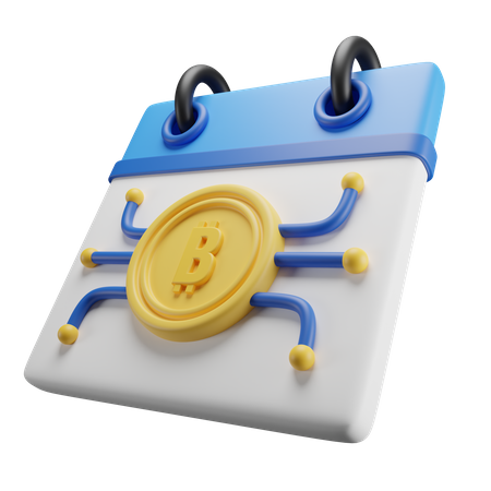 Bitcoin Date  3D Icon