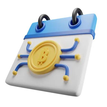 Bitcoin Date  3D Icon