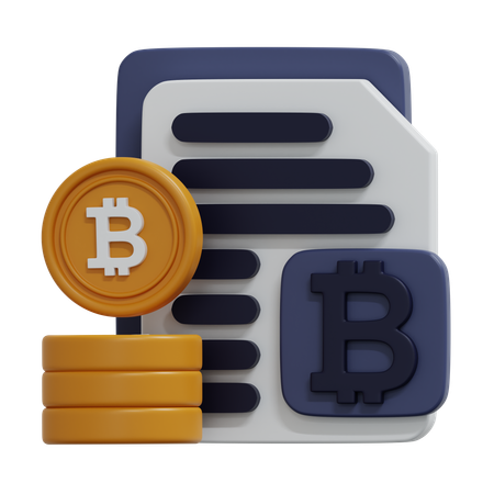 Bitcoin-Datei  3D Icon