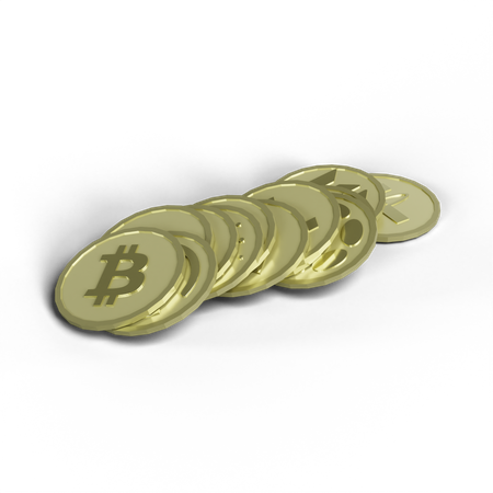Bitcoin de ouro  3D Icon