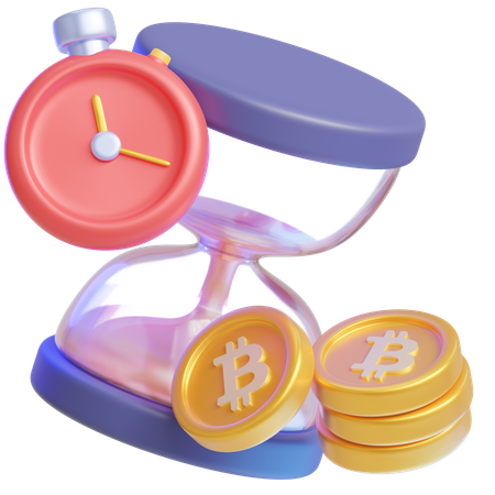 비트코인 마감일  3D Icon
