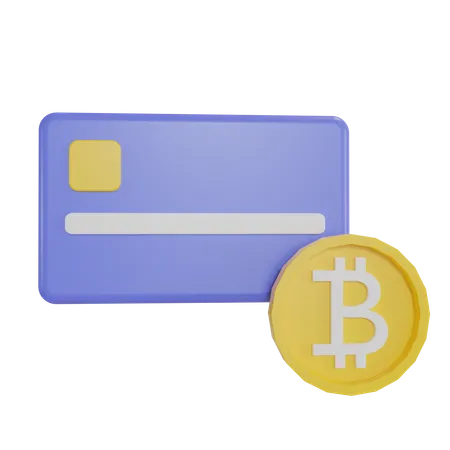 Bitcoin-Debitkarte  3D Illustration