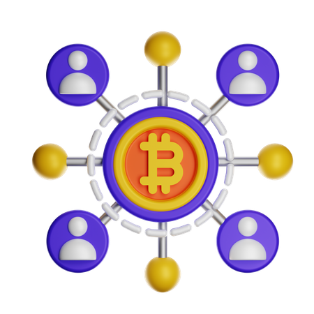 Bitcoin Decentralized  3D Icon
