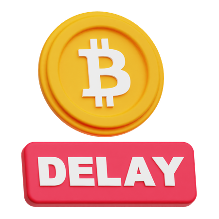 Bitcoin Delay  3D Icon