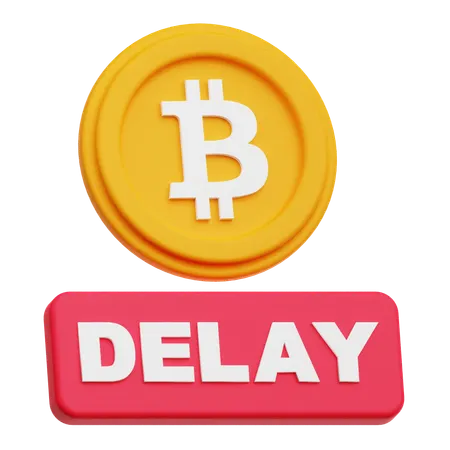 Bitcoin Delay  3D Icon