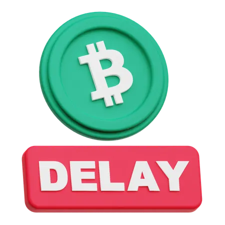 Bitcoin Delay  3D Icon